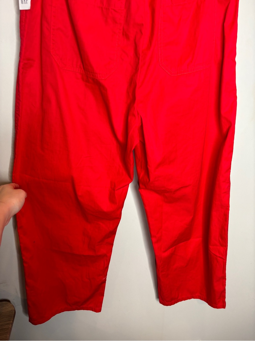 Gap Poplin Easy Double-Knee Barrel Pants M Red - Picture 8 of 10